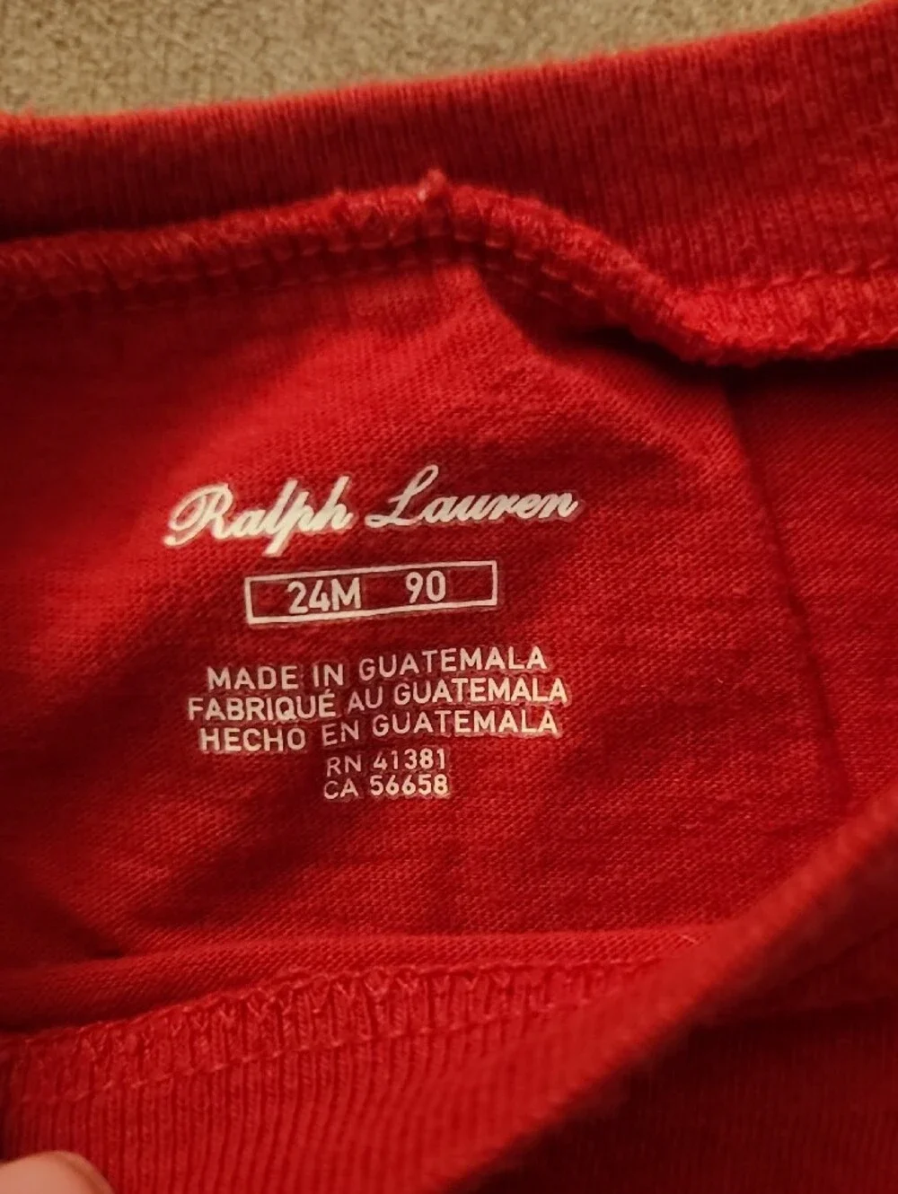 Ralph Lauren Red Short-Sleeve Crewneck Tee with Navy Pony